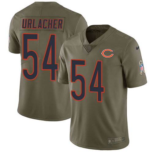 Nike Bears #54 Brian Urlacher Olive Men's Stitched NFL Limited Salute To Service Jersey - Click Image to Close